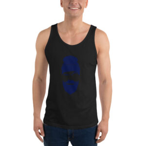 Unisex Tank Top- Beard and Beanie- Dark Blue Logo