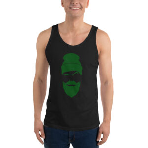 Unisex Tank Top- Beard and Beanie- Green Logo